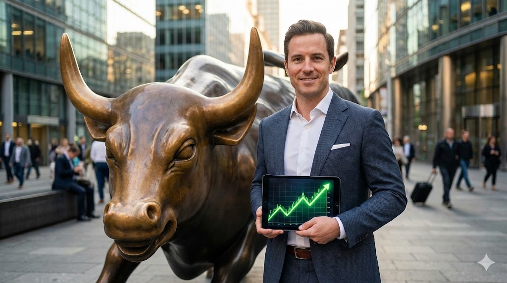 Bull market symbolizing growth and optimism Stock Market Image