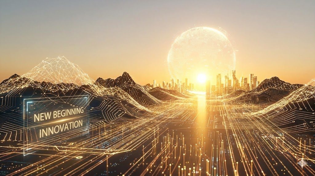Futuristic vision of AI data center infrastructure Investment Concept Visual