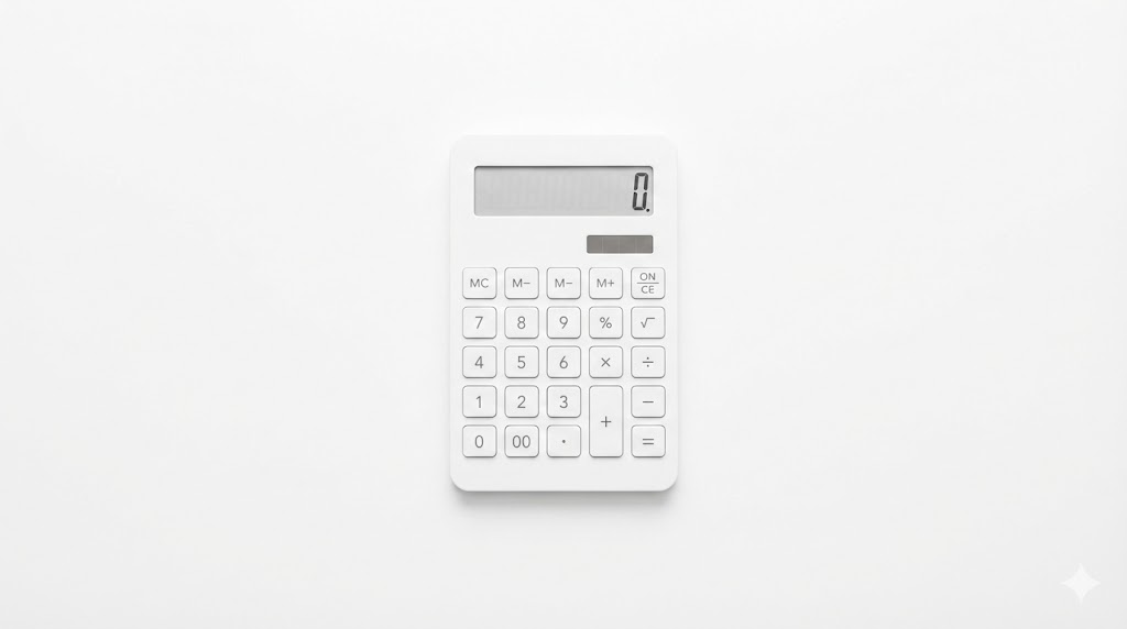 Financial calculator analyzing dividend yield and interest rate risk Asset Management Illustration