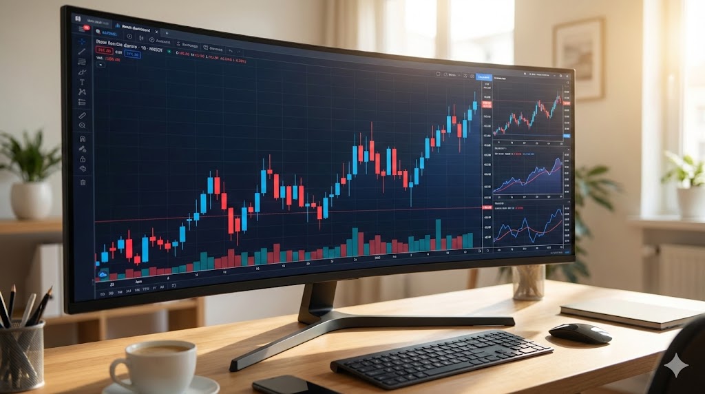 Stock market investment portfolio diversification concept